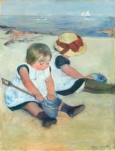 Children Playing on the Beach Mary Cassatt